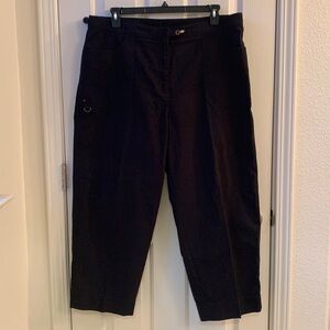 Lauren Ralph Lauren Black Capri Cropped Cotton Jeans 18W